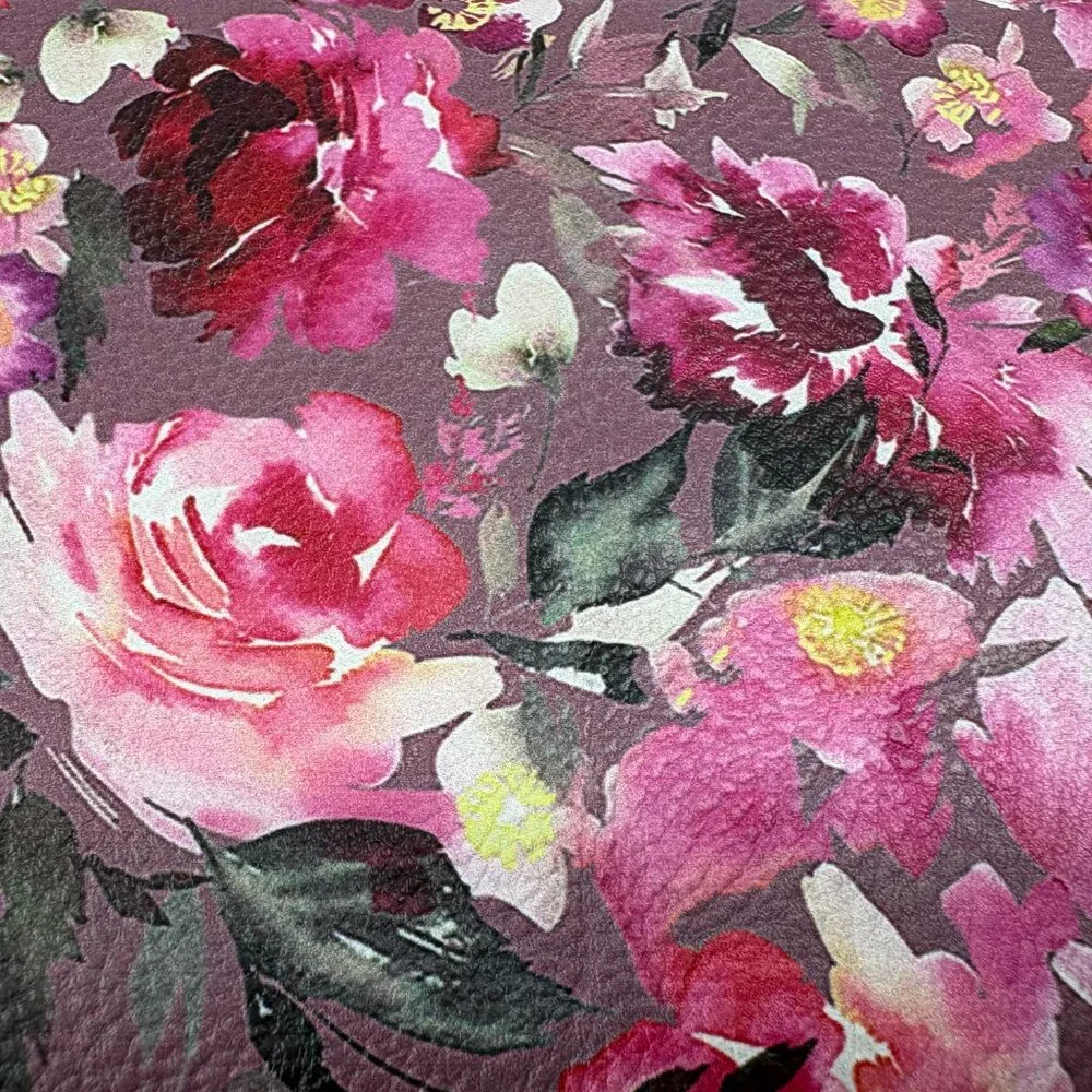 BETSEY JOHNSON Pink/ Black Floral Watercolor Wristlet/ Clutch/ Wallet - NWOT